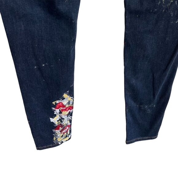 AP Blue Paint Splash Skinny Jeans junior size 15 - Picture 8 of 15